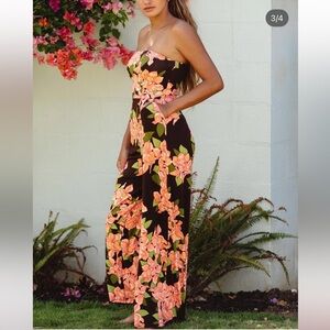 Fighting Eel Strapless Jumpsuit Bougainvillea Small Jumper